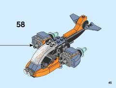 LEGO 31111 instructions page 45 – build guide
