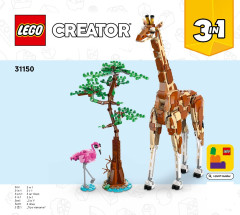 LEGO 31150 instructions page 1 – build guide