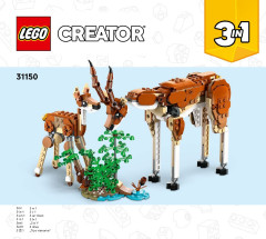 LEGO 31150 instructions page 1 – build guide