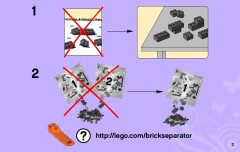 LEGO 3185 instructions page 3 – build guide
