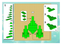 LEGO 3724 instructions page 2 – build guide