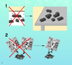 LEGO 3818 instructions page 2 – build guide