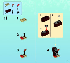 LEGO 3818 instructions page 9 – build guide