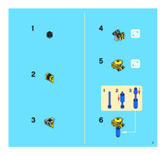 LEGO 3851 instructions page 3 – build guide