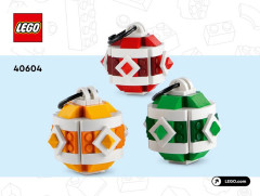 LEGO 40604 instructions page 1 – build guide