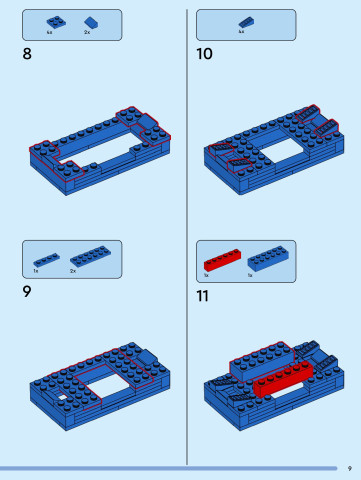 LEGO 40921 instructions page 9 – build guide