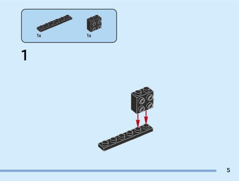 LEGO 40954 instructions page 5 – build guide