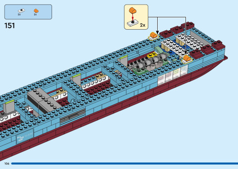 LEGO 40955 instructions page 106 – build guide