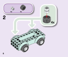 LEGO 41439 instructions page 8 – build guide