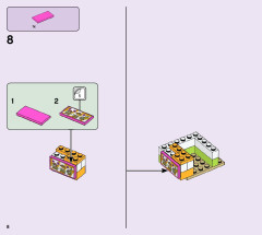 LEGO 41444 instructions page 8 – build guide