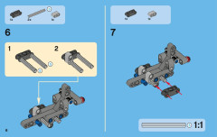 LEGO 42001 instructions page 6 – build guide
