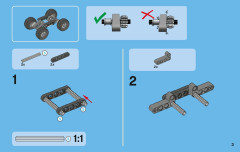 LEGO 42001 instructions page 3 – build guide