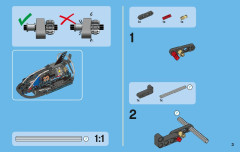 LEGO 42002 instructions page 3 – build guide