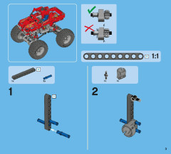 LEGO 42005 instructions page 3 – build guide