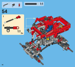 LEGO 42005 instructions page 62 – build guide