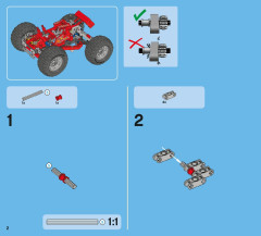 LEGO 42005 instructions page 2 – build guide
