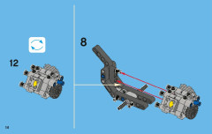 LEGO 42007 instructions page 14 – build guide