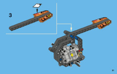 LEGO 42007 instructions page 21 – build guide