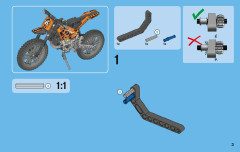 LEGO 42007 instructions page 3 – build guide