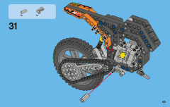 LEGO 42007 instructions page 43 – build guide