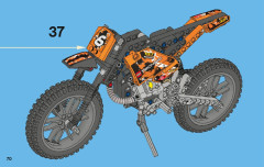 LEGO 42007 instructions page 70 – build guide