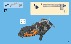 LEGO 42007 instructions page 21 – build guide