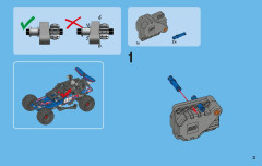 LEGO 42010 instructions page 3 – build guide