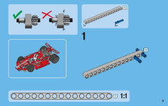 LEGO 42011 instructions page 3 – build guide