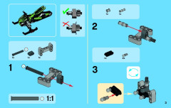 LEGO 42021 instructions page 3 – build guide