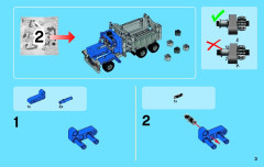 LEGO 42023 instructions page 3 – build guide