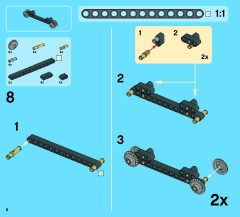 LEGO 42023 instructions page 8 – build guide