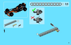 LEGO 42026 instructions page 3 – build guide
