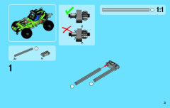 LEGO 42027 instructions page 3 – build guide