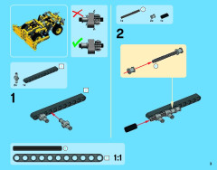 LEGO 42035 instructions page 3 – build guide