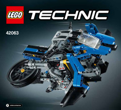 LEGO 42063 instructions page 1 – build guide