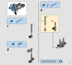 LEGO 42063 instructions page 3 – build guide