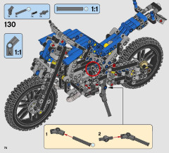LEGO 42063 instructions page 74 – build guide