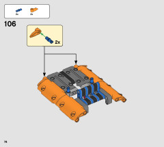 LEGO 42120 instructions page 74 – build guide