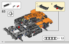 LEGO 42166 instructions page 70 – build guide