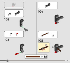LEGO 42167 instructions page 73 – build guide