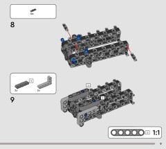 LEGO 42203 instructions page 9 – build guide