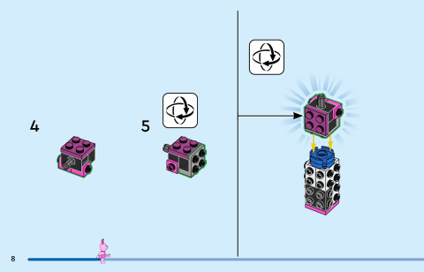 LEGO 43305 instructions page 8 – build guide