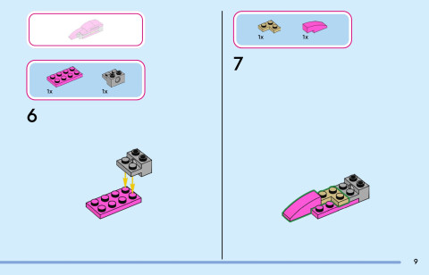 LEGO 43305 instructions page 9 – build guide