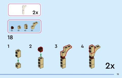 LEGO 43305 instructions page 15 – build guide