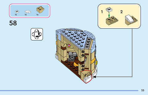 LEGO 43305 instructions page 33 – build guide