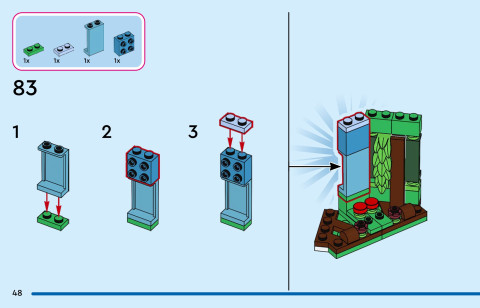 LEGO 43305 instructions page 48 – build guide