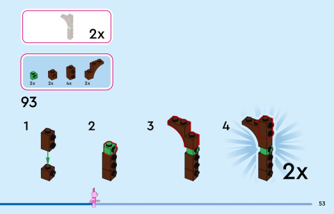 LEGO 43305 instructions page 53 – build guide