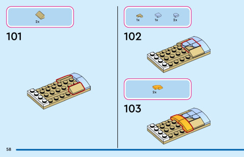 LEGO 43305 instructions page 58 – build guide