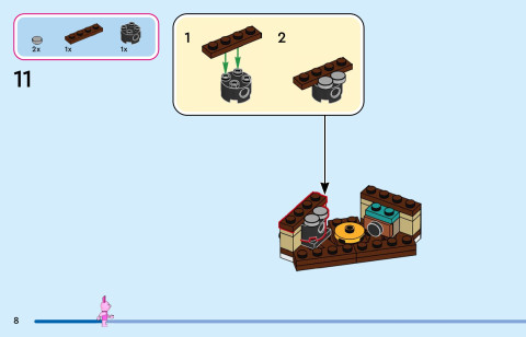 LEGO 43305 instructions page 8 – build guide