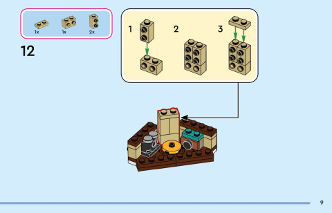 LEGO 43305 instructions page 9 – build guide